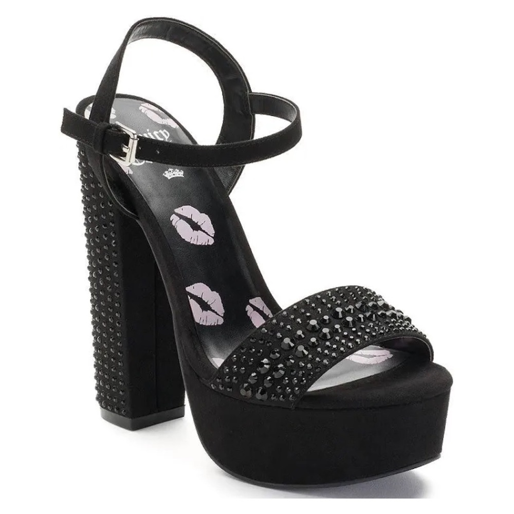 Juicy Couture Women's Rhinestone Platform High Heels
